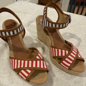 Toni Pons Essencial  Espadrilles Blue and Red Women's Size 8 Made in  Spain 39